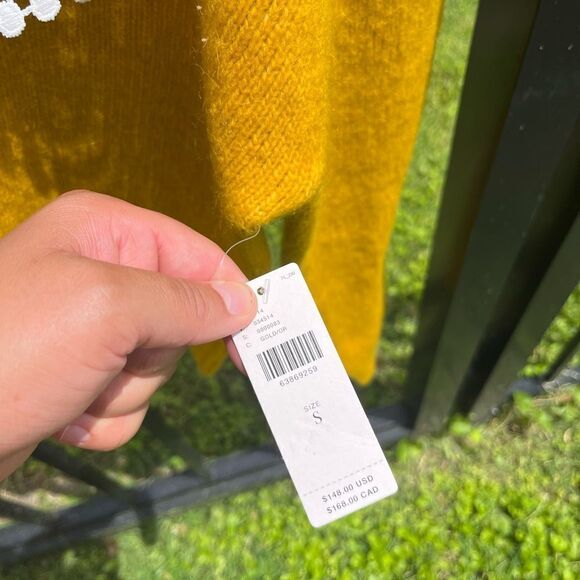 Anthropologie Maeve Lace Collar Cardigan Sweater NWT - Picture 4 of 9